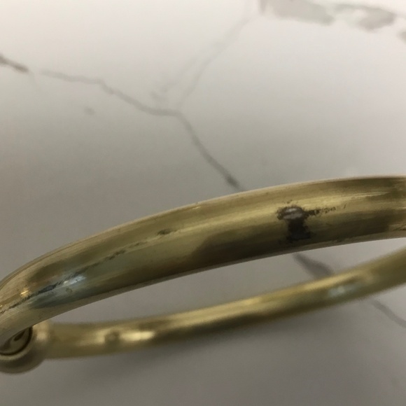 Retro Brass / Gold tone Metal Bathroom Hand Towel Counter Vanity Stand Hanger - Picture 5 of 10